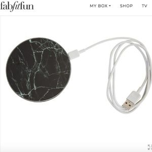 FabFitFun Wireless Charging Pad BNIB black marble